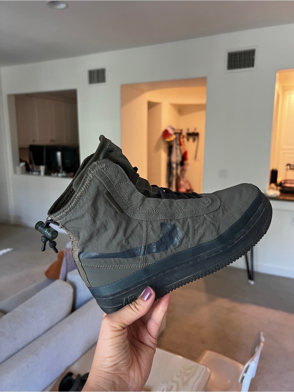 Nike Air Force 1 High-Top Sneaker Boot - water repellent